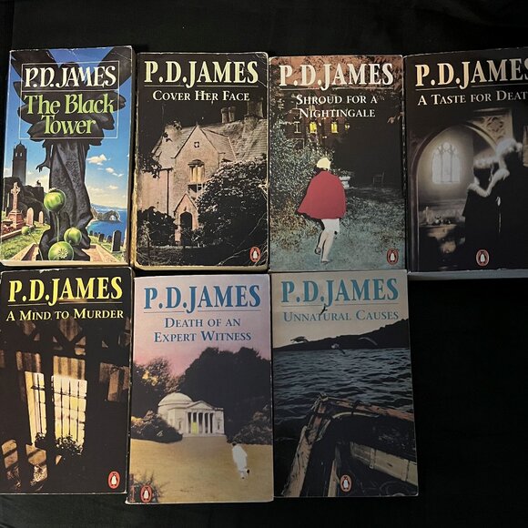 Set of seven P.D. James mystery novel books - Picture 1 of 1